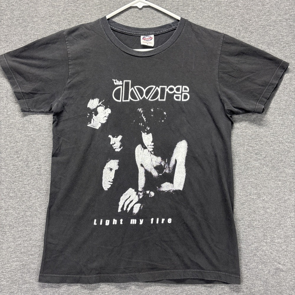 Vintage 90s The Doors Light My Fire T-Shirt Size Small Graphic Print Made In USA